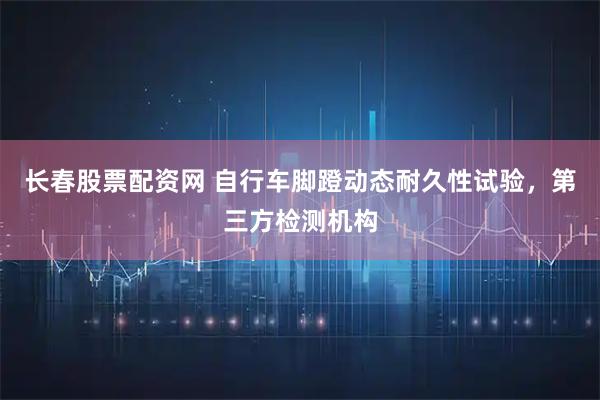 长春股票配资网 自行车脚蹬动态耐久性试验，第三方检测机构